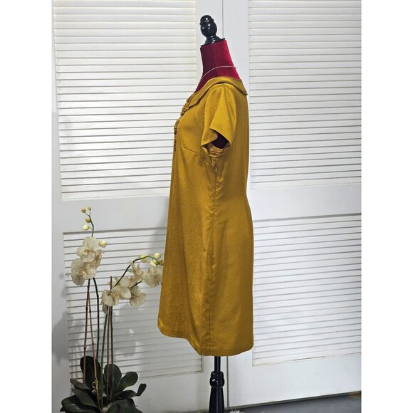 Boden Limited Edition Womens Silk Dress Peter Pan Collar Beaded Flowers Sz 10 86 - Picture 5 of 12